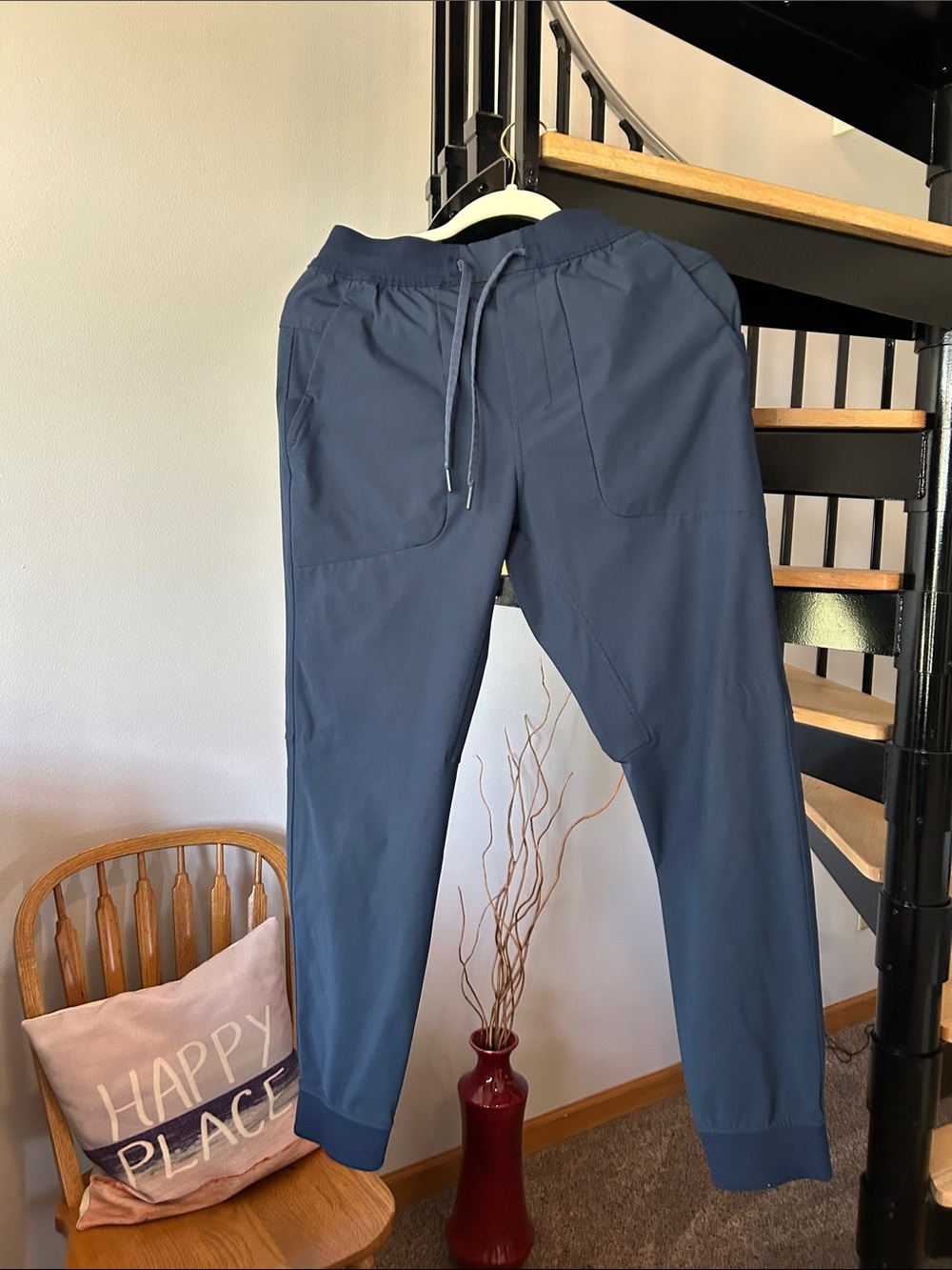 lululemon athletica Men's Navy Jogger Pants - Drawstring Waist